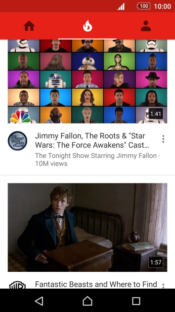 Press the profile icon.