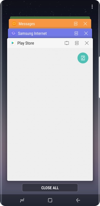 To end one running application, slide your finger right on the required application. To end one running application, slide your finger right on the required application.