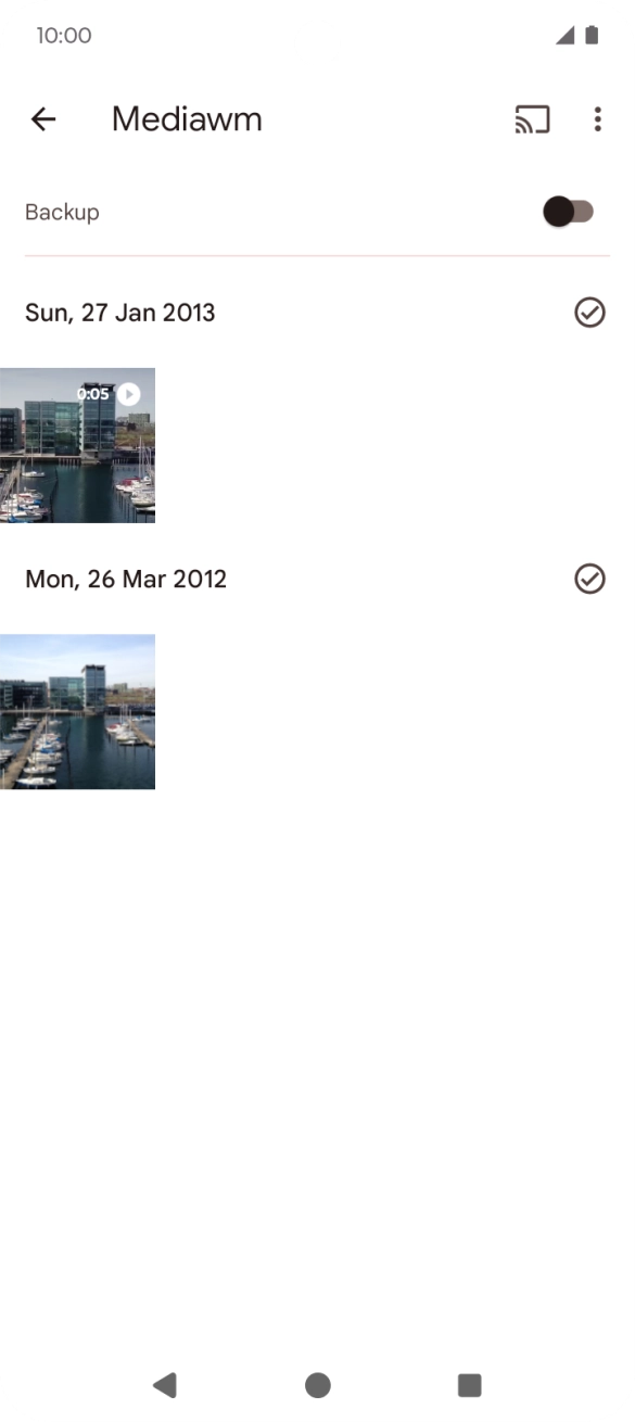 Press and hold any picture or video.