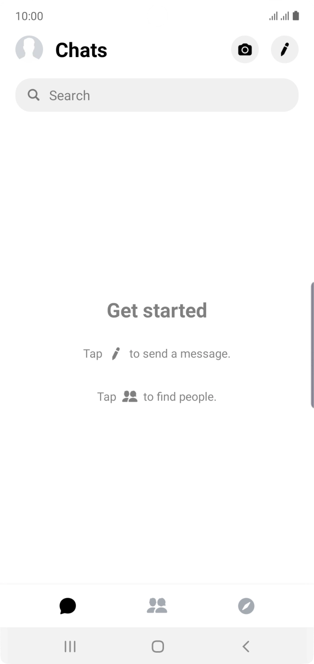 Press the new message icon.