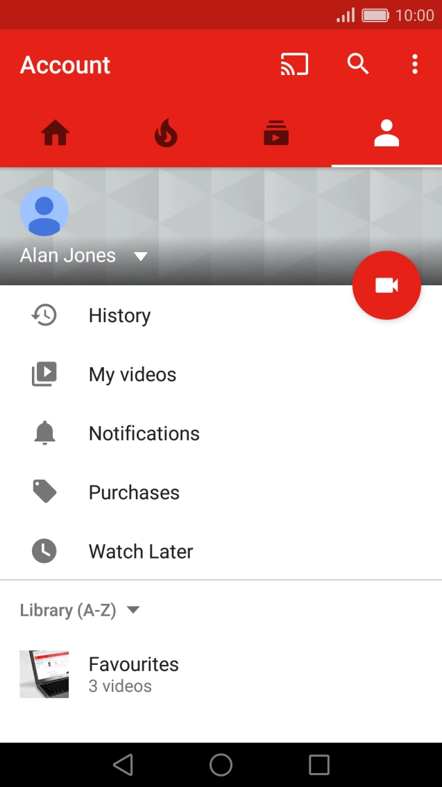 Press the upload icon and go to the required video clip.