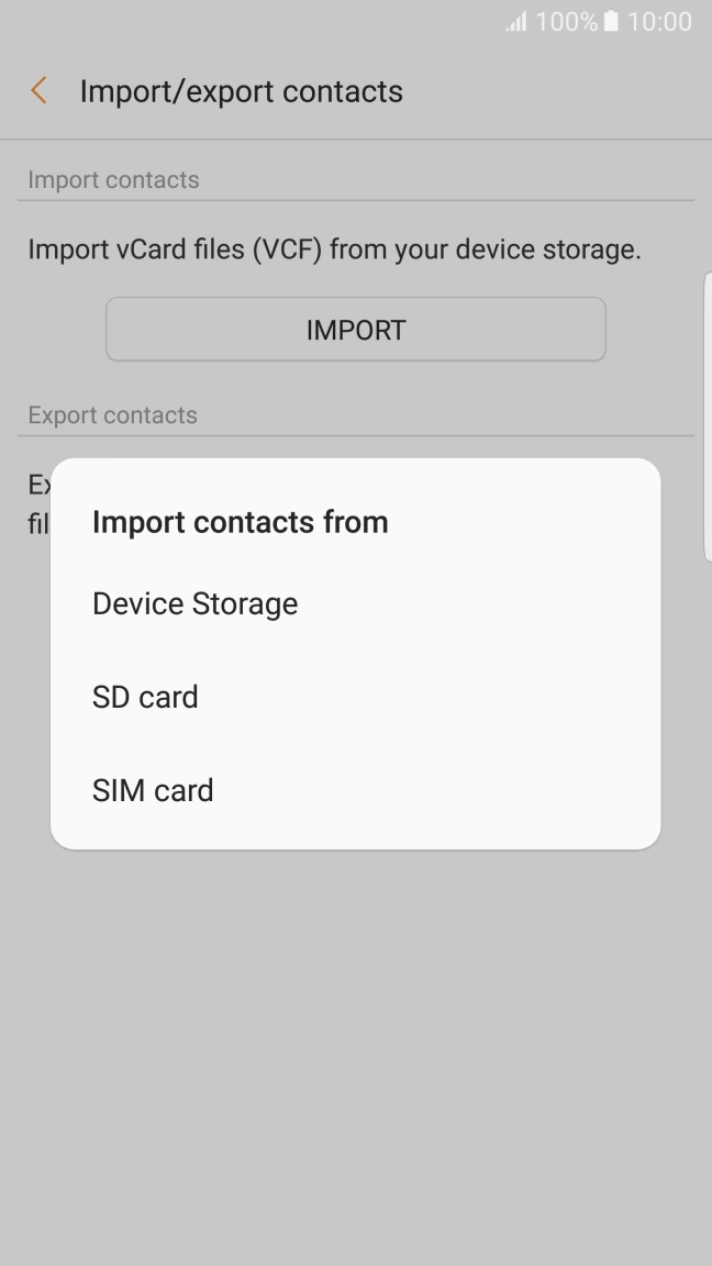 Press SIM card. Press SIM card.