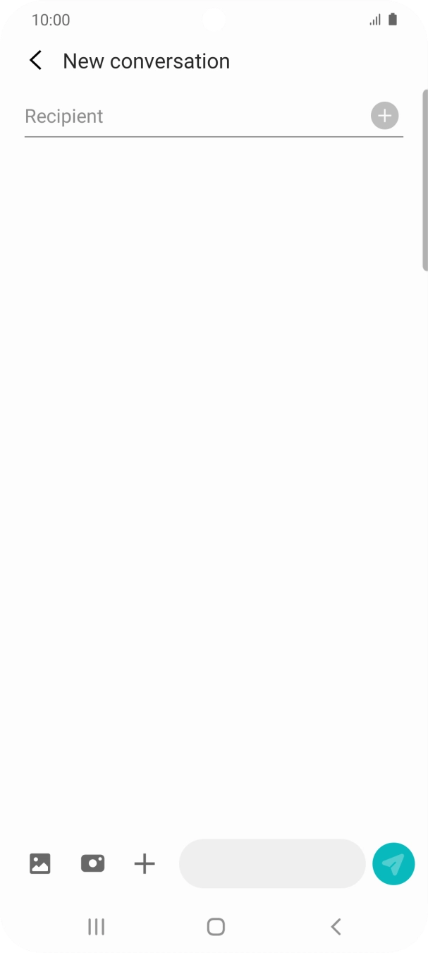 Press the search field and key in the first letters of the recipient's name.