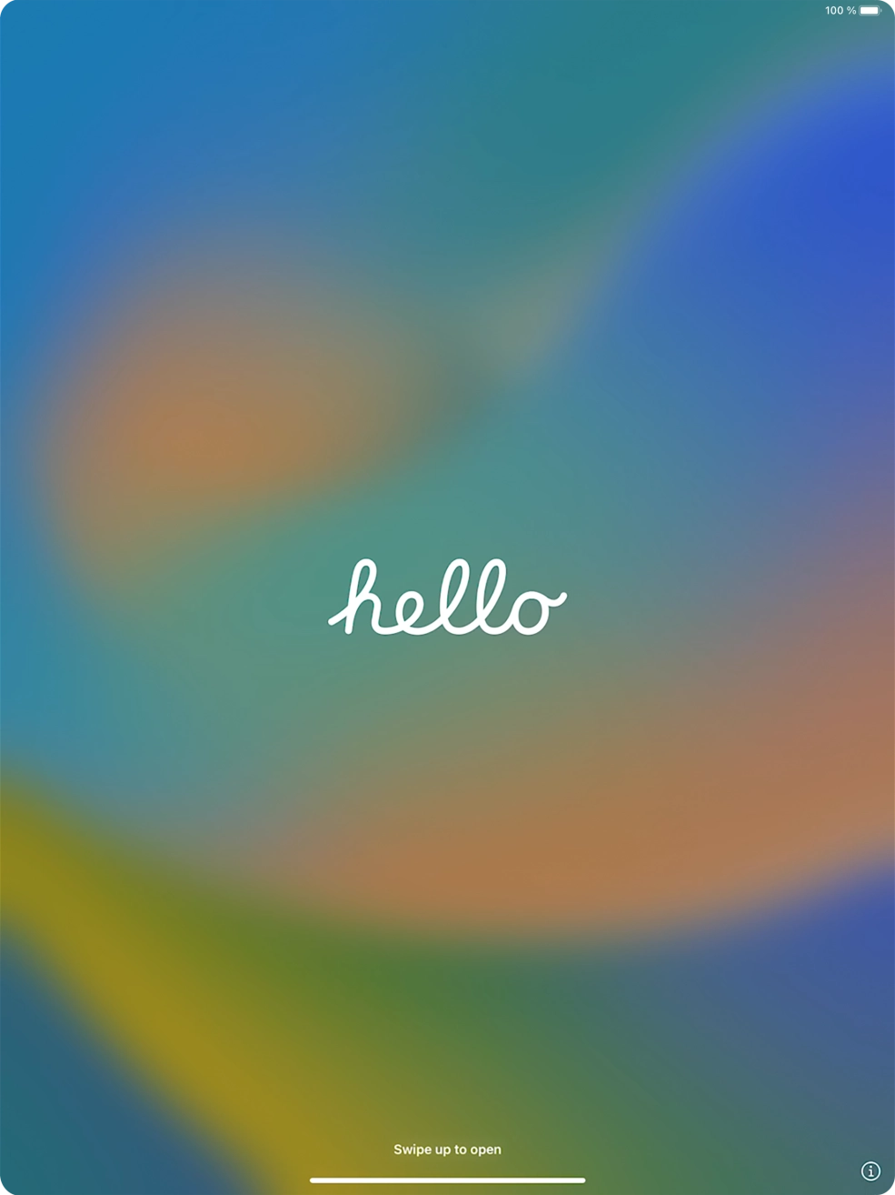 Slide your finger upwards starting from the bottom of the screen.