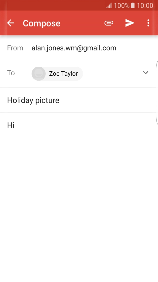 Write the required text and press the send icon.