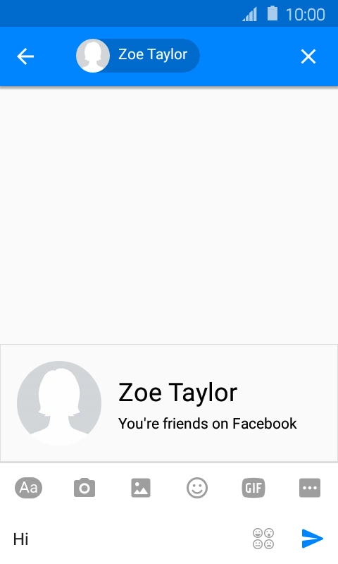 Write the required message and press the send icon.