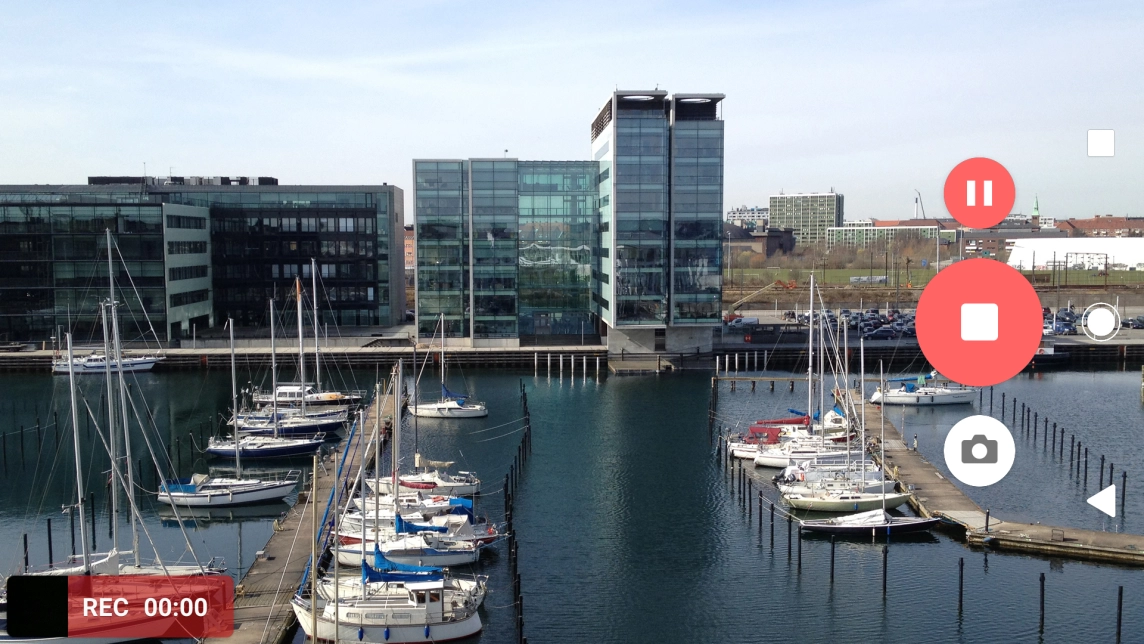 Press the stop icon to stop recording.