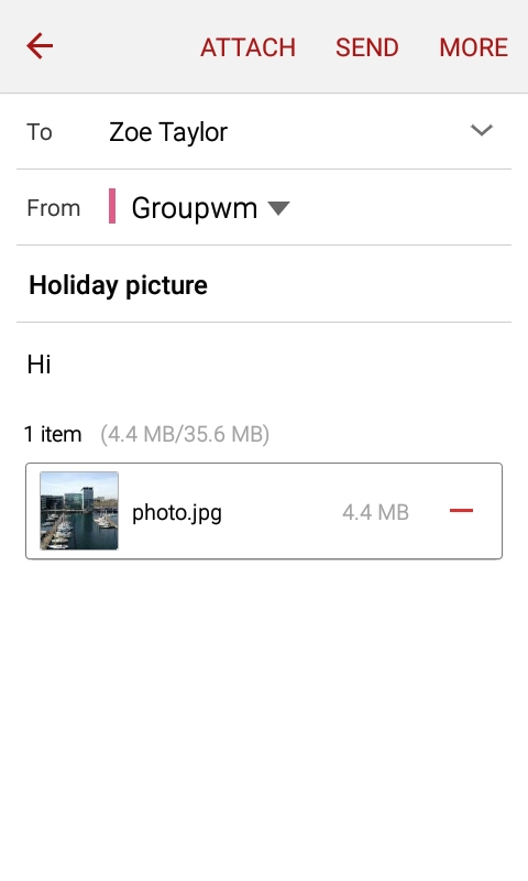 Press SEND when you've finished your email.