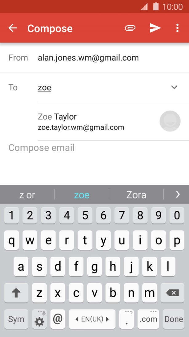 Press the required contact.