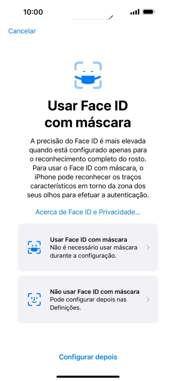 Prima Configurar depois.