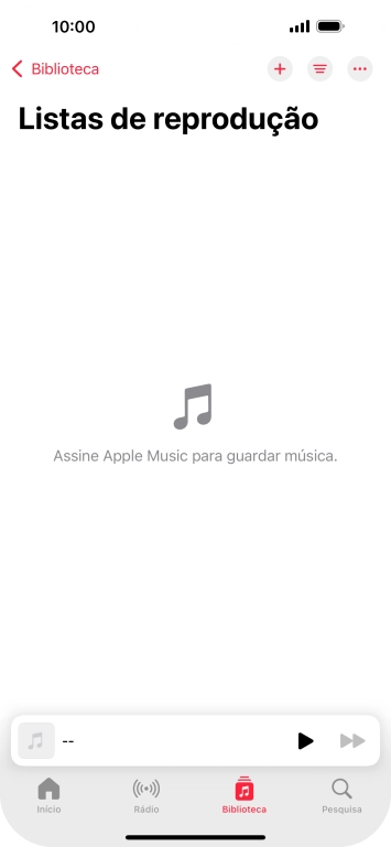 Prima o ícone de nova lista de reprodução.