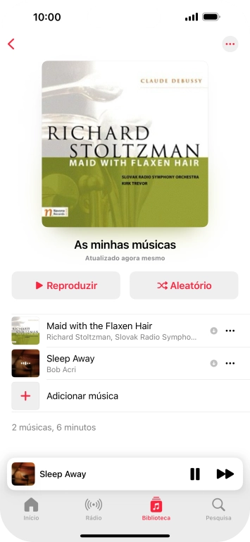 Prima o título da música.