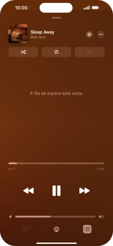 Prima o ícone de reprodução aleatória para ativar ou desativar a função.
