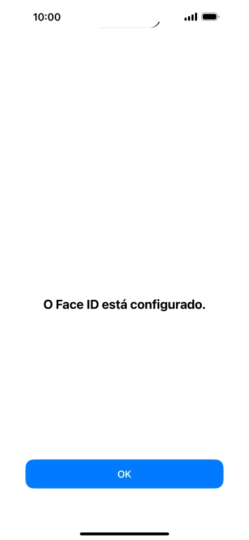 Prima OK. Se ainda não tiver escolhido um código de bloqueio do telefone, introduza um código à escolha duas vezes de seguida.