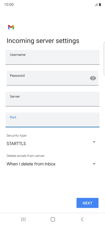 Press the drop down list below 'Security type'. Press the drop down list below 'Security type'.