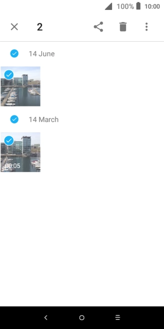 Press the share icon.