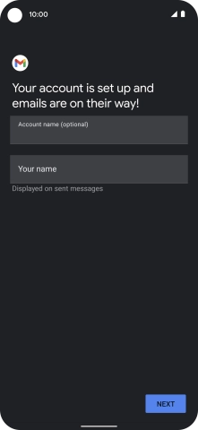 Press the field below 'Account name (optional)' and key in the required name.