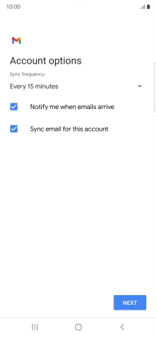 Press the drop down list below 'Sync frequency:'.