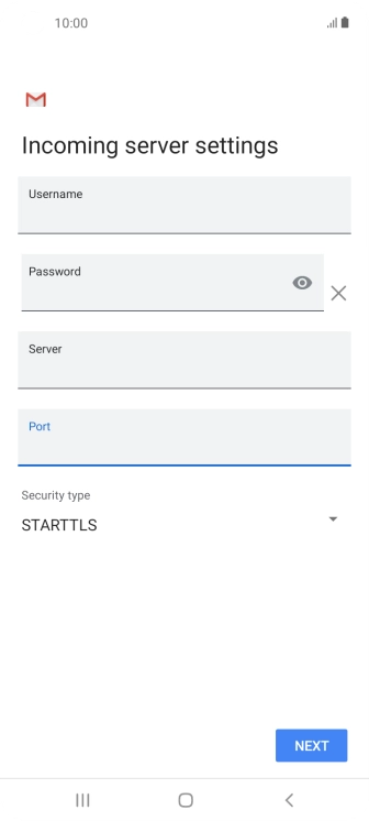 Press the drop down list below 'Security type'. Press the drop down list below 'Security type'.
