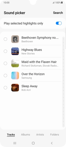 Press the required ring tones to hear them.