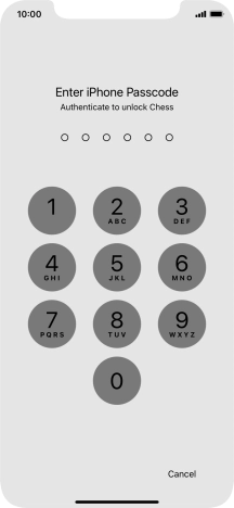 Use the lock code you created. The app is now no longer locked.