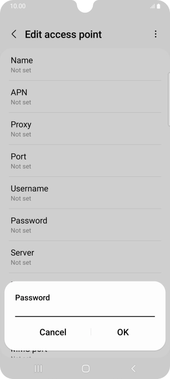 Key in password and press OK. Key in password and press OK.