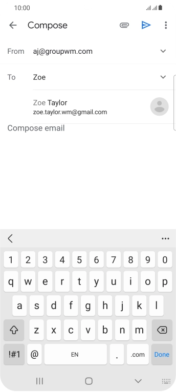 Press the required contact. Press the required contact.