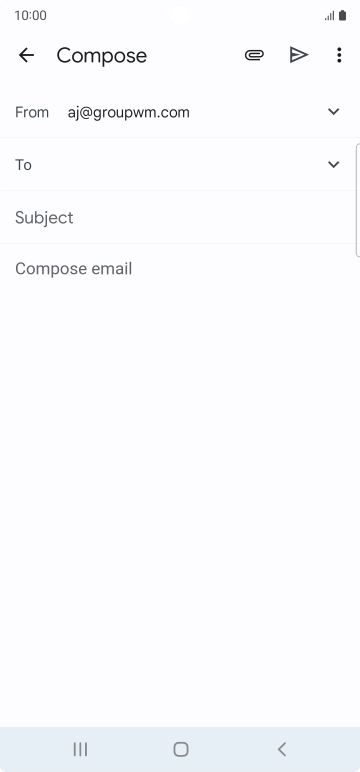 Press the field next to 'To' and key in the first letters of the recipient's name. Press the field next to 'To' and key in the first letters of the recipient's name.