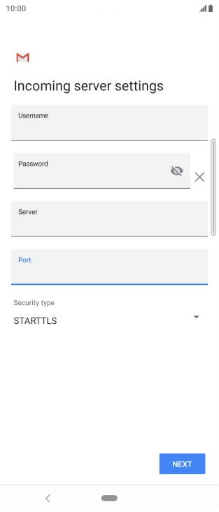 Press the drop down list below 'Security type'. Press the drop down list below 'Security type'.
