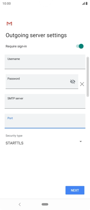Press the drop down list below 'Security type'. Press the drop down list below 'Security type'.