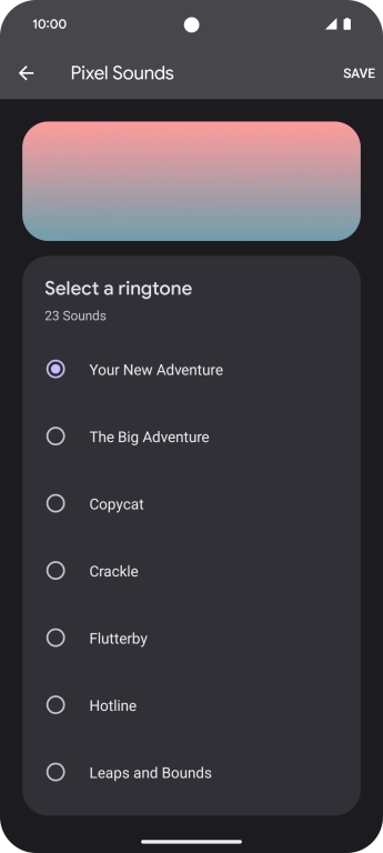 Press the required ringtones to hear them.
