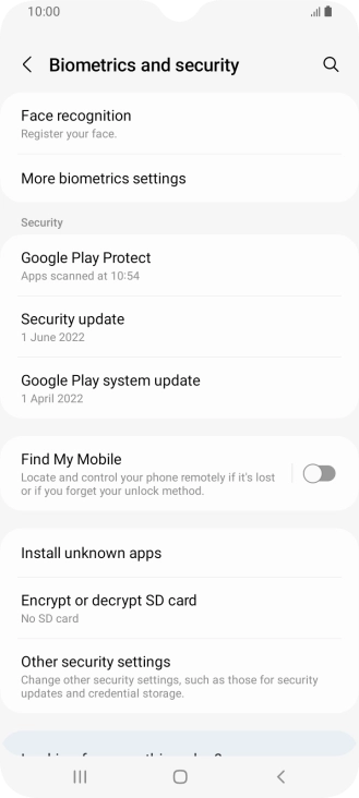 Press Other security settings.