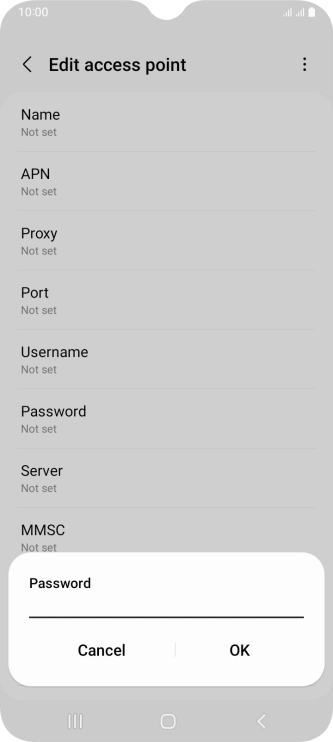 Key in password and press OK. Key in password and press OK.