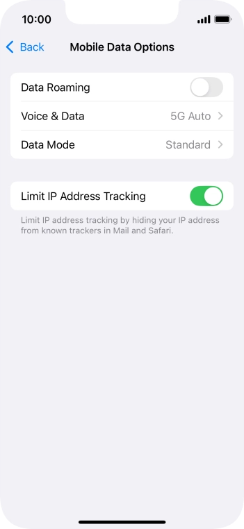 Press Data Mode. Press Data Mode.