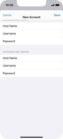 Press Save. Your email account has now been set up. To select more settings for incoming and outgoing server, proceed with the following steps.