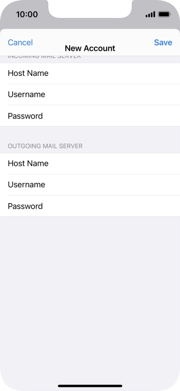 Press Save. Your email account has now been set up. To select more settings for incoming and outgoing server, proceed with the following steps.