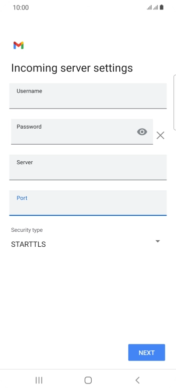 Press the drop down list below 'Security type'. Press the drop down list below 'Security type'.