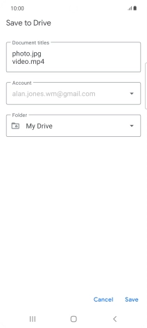 Press the field below 'Folder' and go to the required folder.