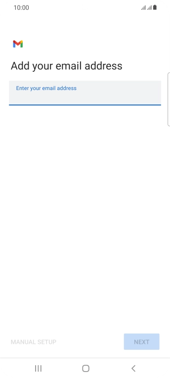 Press the field below 'Enter your email address' and key in your email address. Press the field below 'Enter your email address' and key in your email address.