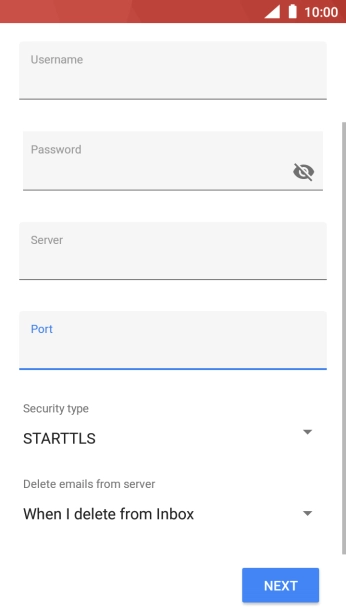 Press the drop down list below 'Security type'. Press the drop down list below 'Security type'.
