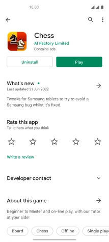 Press Uninstall.