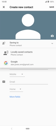 Press Locally saved contacts.