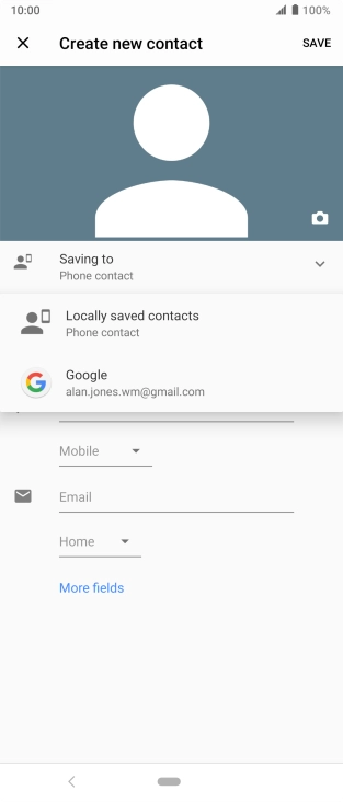 Press Locally saved contacts.