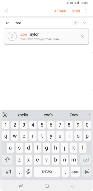 Press the required contact. Press the required contact.