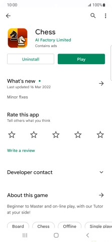 Press Uninstall.