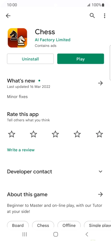 Press Uninstall.