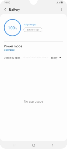 Press Power mode.