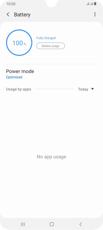 Press Power mode.