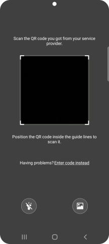 Place the QR code you've received inside the phone camera frame to scan the code.