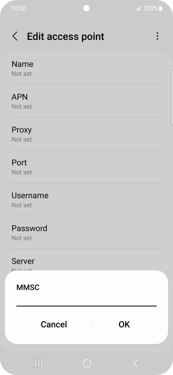 Key in http://mmsc.mms.o2.co.uk:8002 and press OK. Key in http://mmsc.mms.o2.co.uk:8002 and press OK.